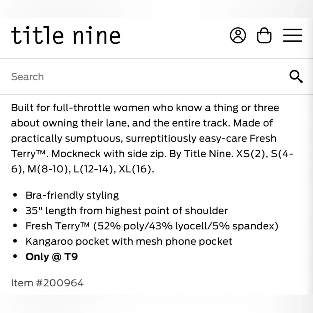 Title Nine French Terry Guthrie Dress size S - Picture 14 of 14